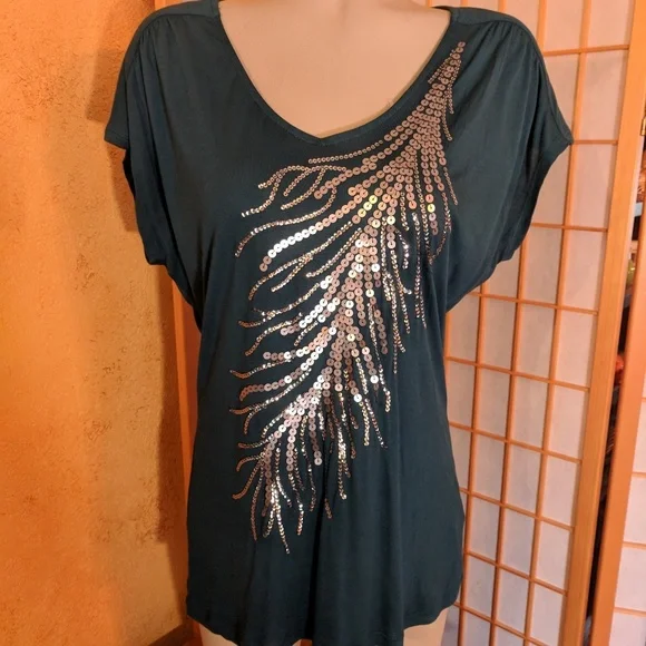 Apt 9, embellished shirt, NEW with tags, lg - Picture 1 of 8